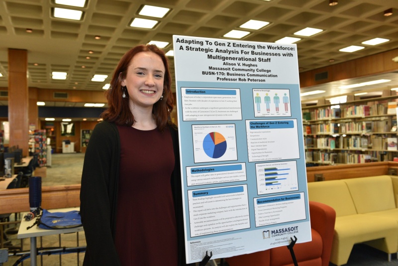 Massasoit Commonwealth Honors Students Display Research Projects