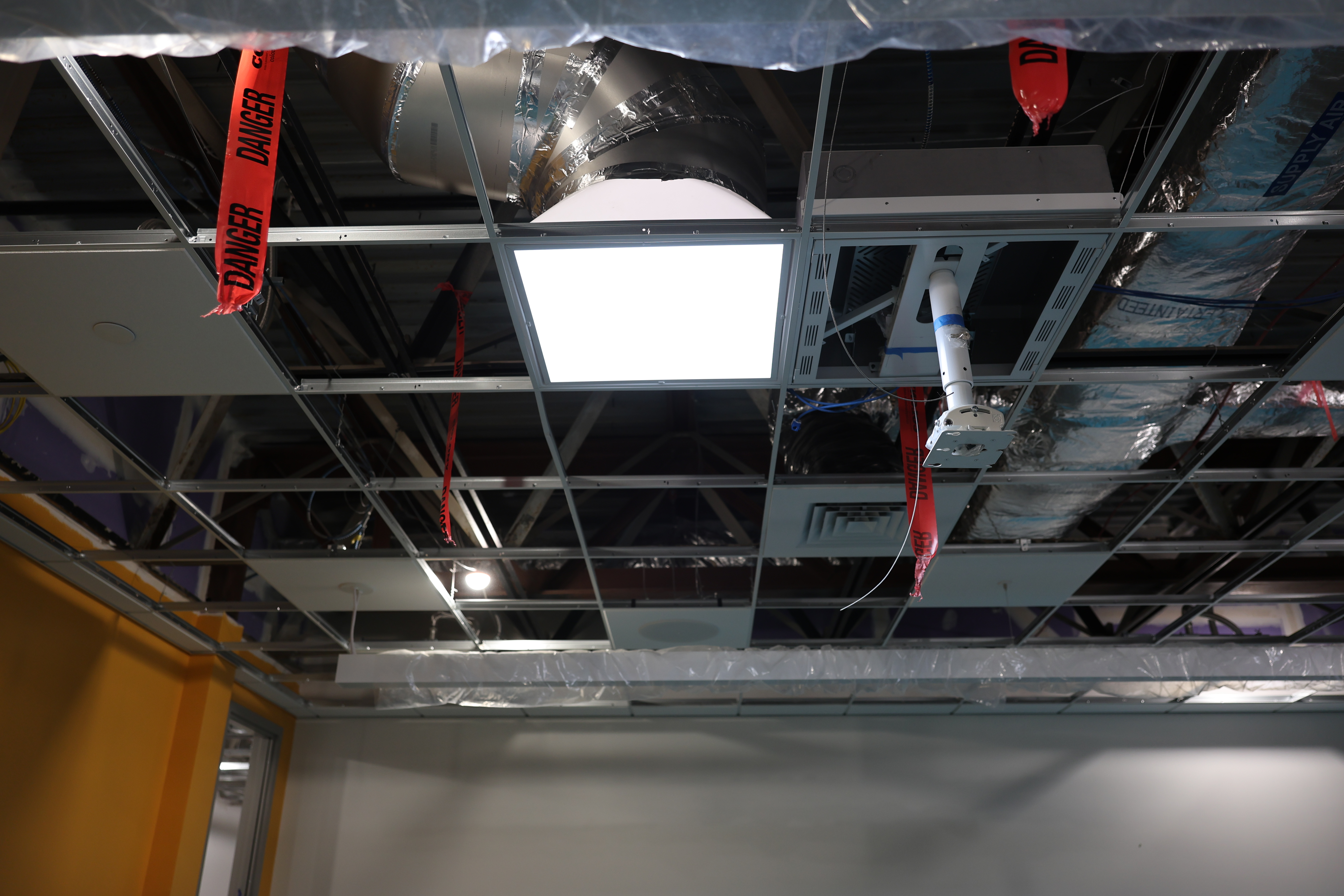 Solar tube in a classroom in the new Science Building.