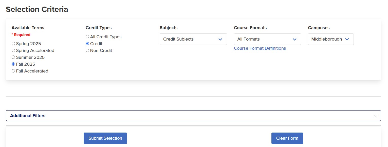 course search reference