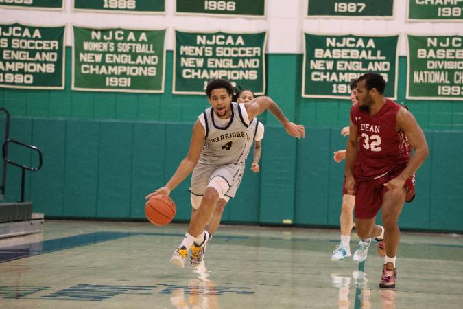 Massasoit men's basketball game action