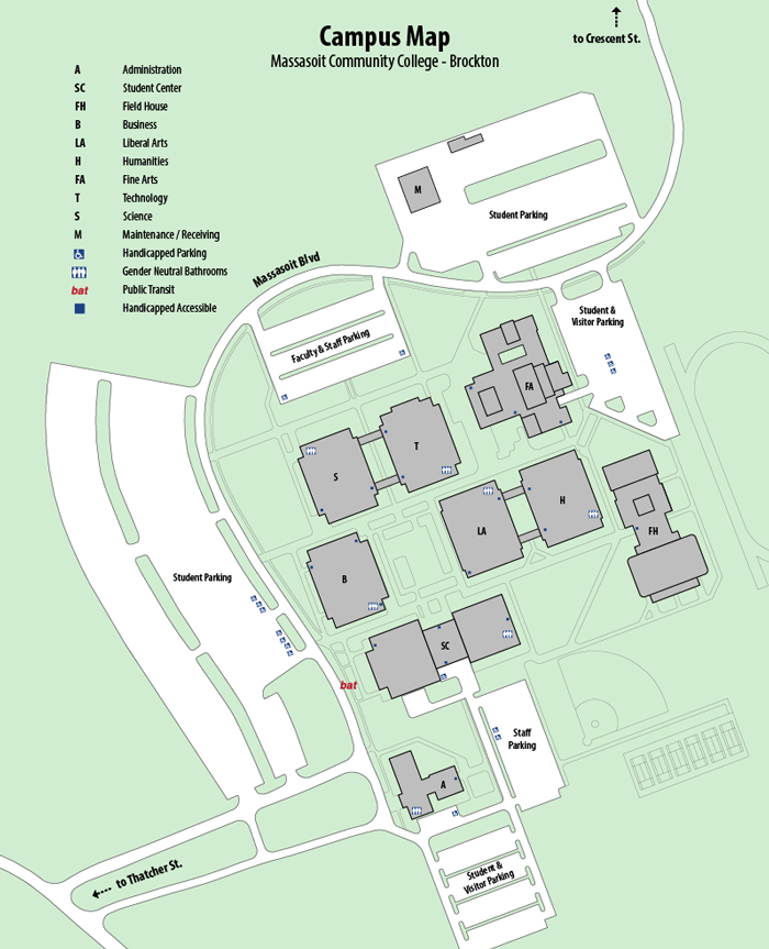Brockton campus Map