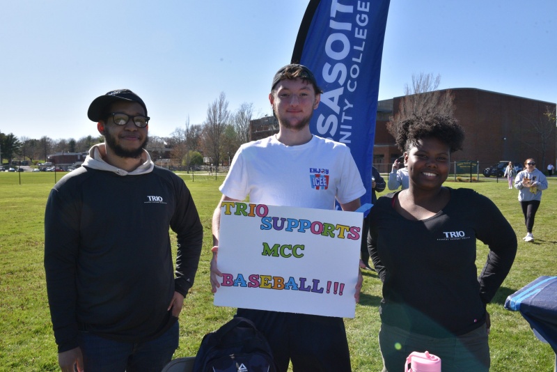 TRIO students at the Baseball Spirit Game.