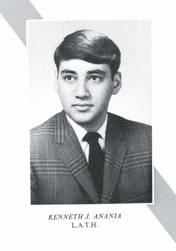 Kenneth Anania as he appeared in the 1968 Massasoit Yearbook.