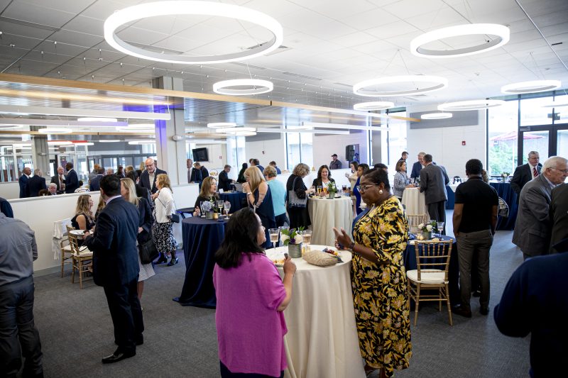 Guests mingling at the Evening of Champions.