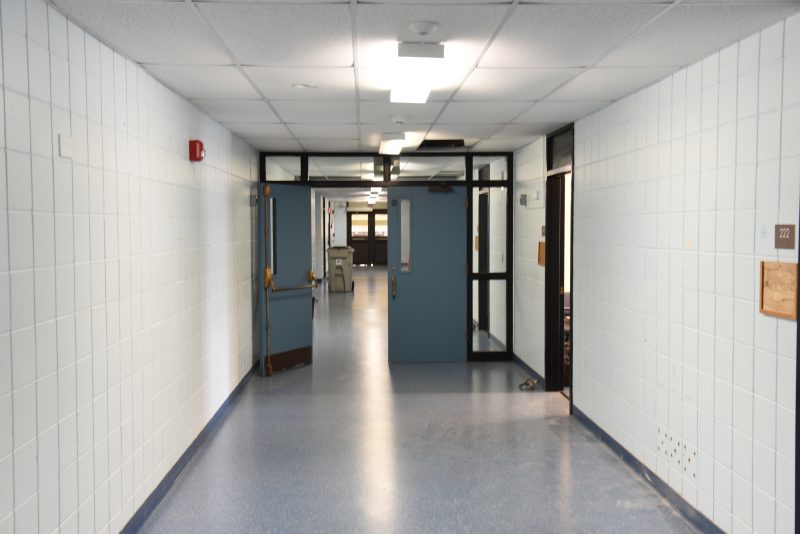 Empty building hallway.