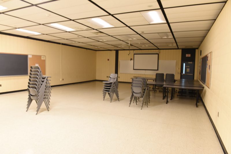 Empty classroom.