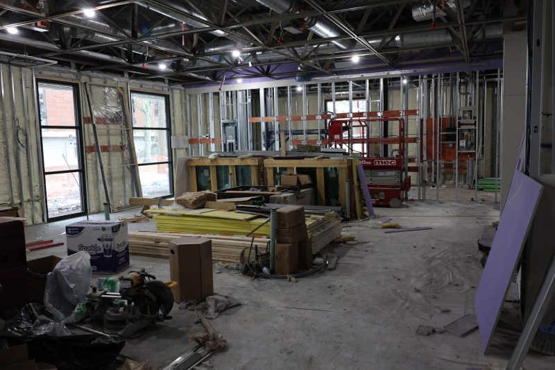 Lab under construction at Massasoit